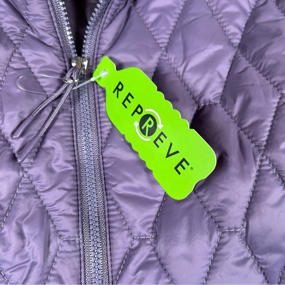 Lightweight Puffer Vest Quilted Purple NWT Zip Up Repreve Free Country Women's S - Picture 4 of 14